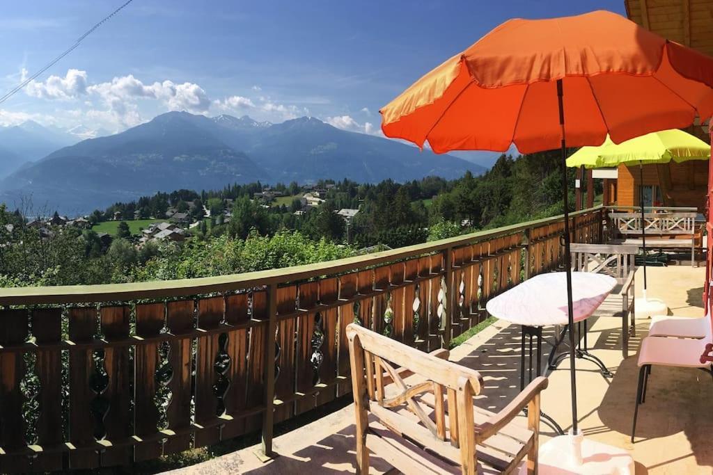 Appartement Chalet Tyl, vue imprenable sur les Alpes Valaisannes à Crans-Montana Extérieur photo