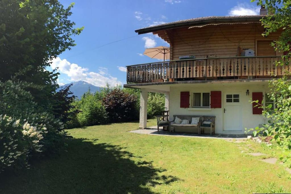 Appartement Chalet Tyl, vue imprenable sur les Alpes Valaisannes à Crans-Montana Extérieur photo